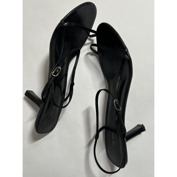 The Row Bare Leather Sandals in Black - Picture 7 of 9